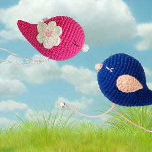 Set2 pattern, Crochet pattern amigurumi, Pdf pattern baby, Crocheted patterns bird, Nursery mobile crochet pattern, Lovebirds, Flying birds