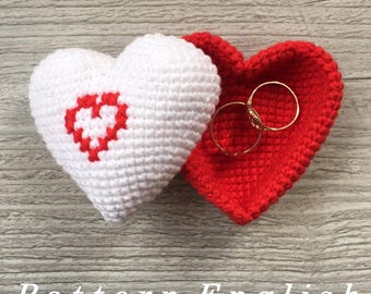 Pattern only, Crochet Valentines Day heart shaped box, Ring holder, Jewelry Organizer, Proposal of marriage, Mother's day gift pdf