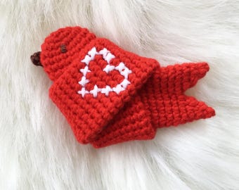 Pattern only, Crochet Cute Valentines Day birds, Love bird ornament pdf, Valentine heart, Keychain birdy, Toy petit bird, Amour fou crochet