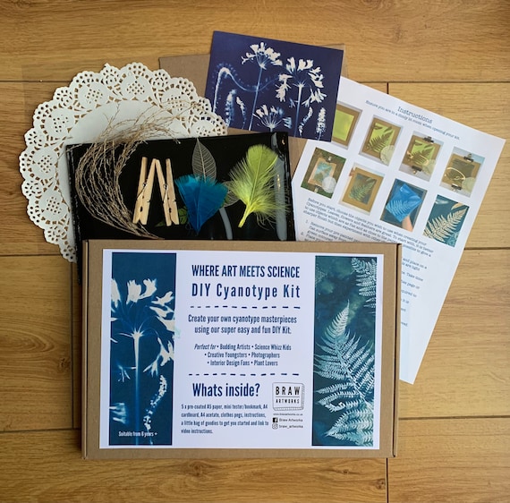 Cyanotype Kit 'letterbox Kit' DIY Craft Gift, Childrens Art Gift, Christmas  Art Gift, Christmas Present/gift, Sun Print Kit, Adult Art Kit 