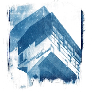 Beauty in Brutalism- Cumbernauld Town Center Cyanotype