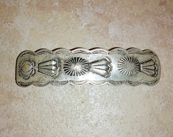 Vintage Sterling Silver Hair Barrett - Western Accessory