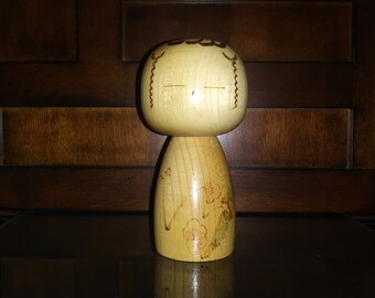 Vintage Wooden Kokeshi Doll - 1970's