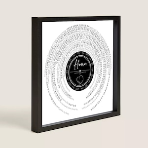 Impression K-pop « Maison » BTS 방탄소년단 || Impression de paroles de chanson || Oeuvre d'art en vinyle Kpop ||