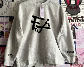 Mingi "FIX ON" Rap zin Soft Touch Slouch Sweatshirt | Transferdruk Kunstwerk | Handgemaakt