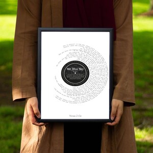 Mr.Blue Sky || ELO || Vinyl Print || Album art || Lyric Print
