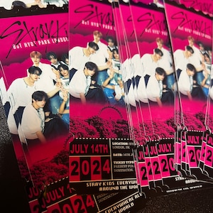 Bilet pamiątkowy Stray Kids BST Hy*e Park festiwal Inspiracja