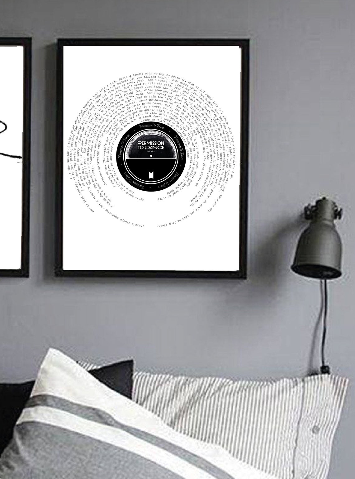 BTS Permission to Dance Vinyl Lyric Print Etsy