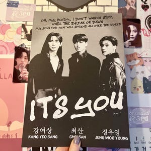 Ateez IT's You Poster Druck von Yeosang, San und WooYoung || Ateez inspiriert Monodruck || Kpop Poster