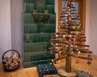 Albero di Natale in legno - modello foresta, albero di Natale sostenibile, albero di Natale, decorazione natalizia, Natale, albero di Natale artificiale