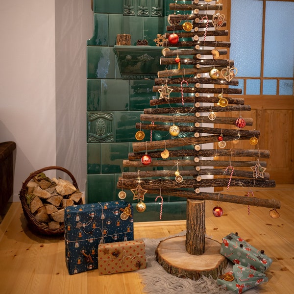 Weihnachtsbaum aus Holz - Modell Lichtung, nachhaltiger Tannenbaum, Christbaum, Weihnachtsdekoration, Weihnachten,künstlicher Weihnachtsbaum