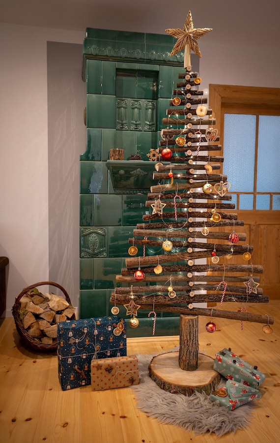 Sapin de Noël en bois - Modèle Glade, sapin de Noël durable, sapin de Noël, décoration de Noël, Noël, sapin de Noël artificiel