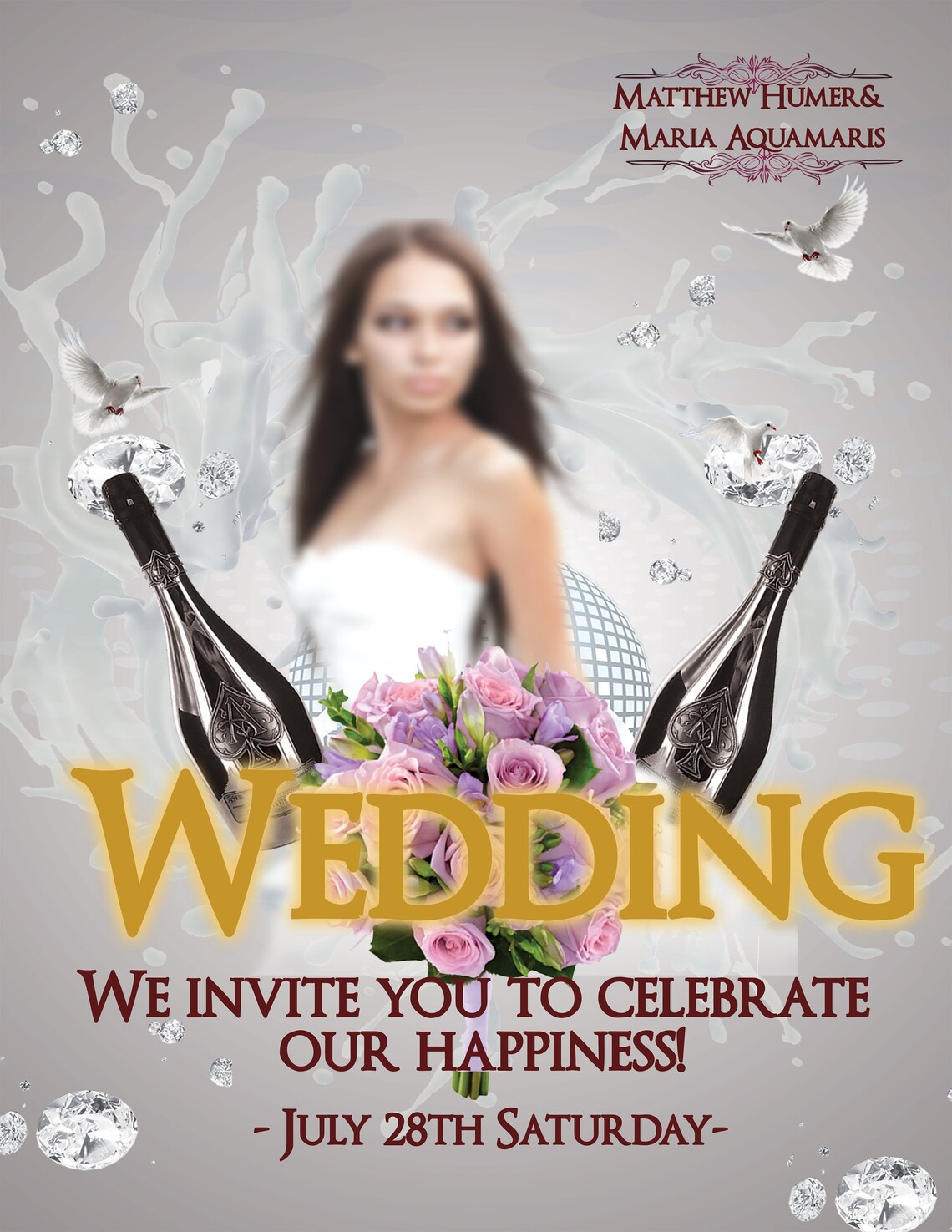 Wedding Wedding invitation Couple Card Marriage Romantic | Etsy