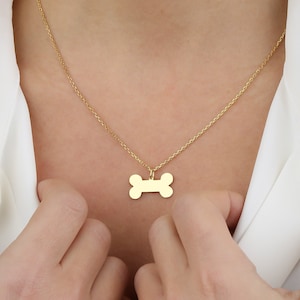 Engraved dog bone necklace hotsell