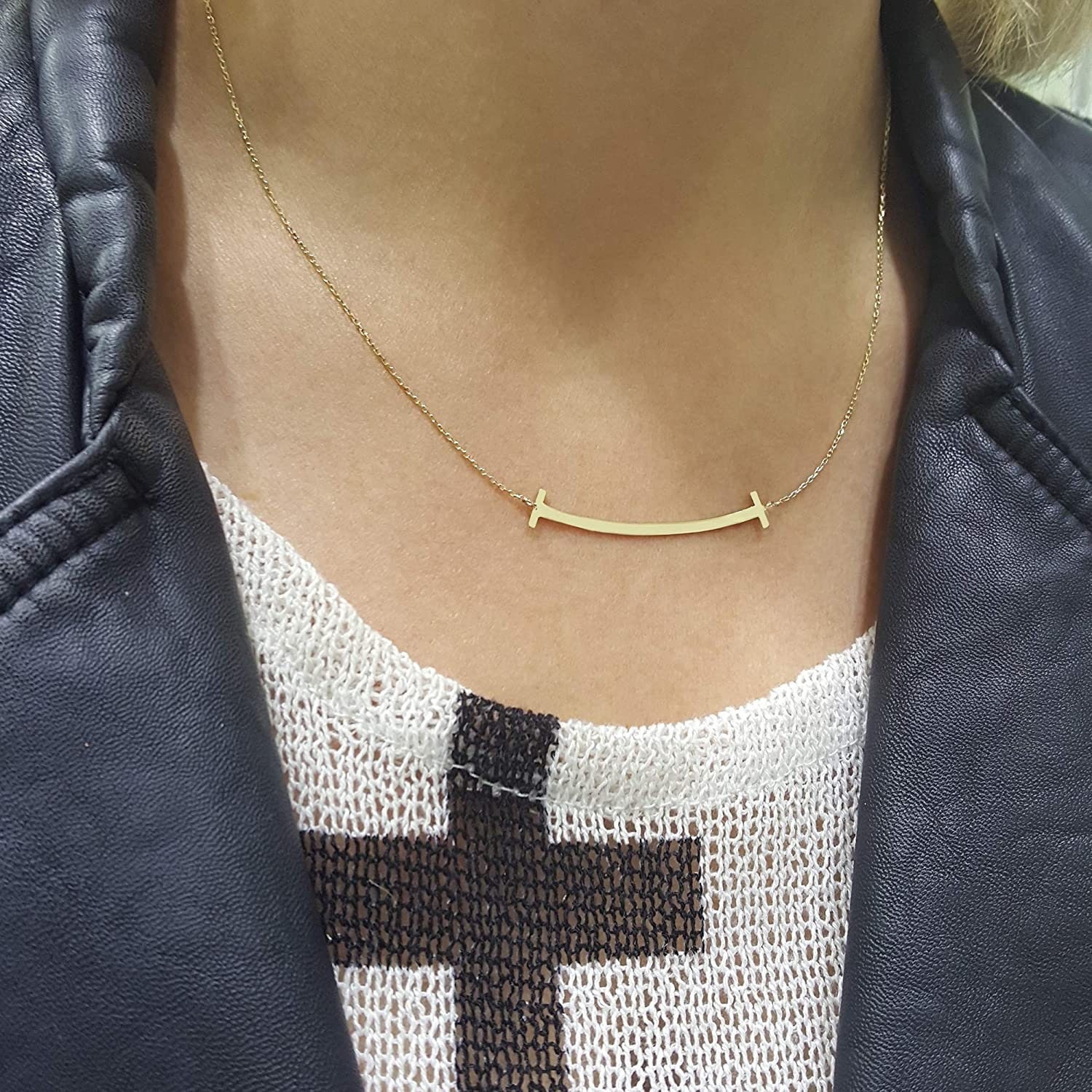 •SMILE•  gold necklace