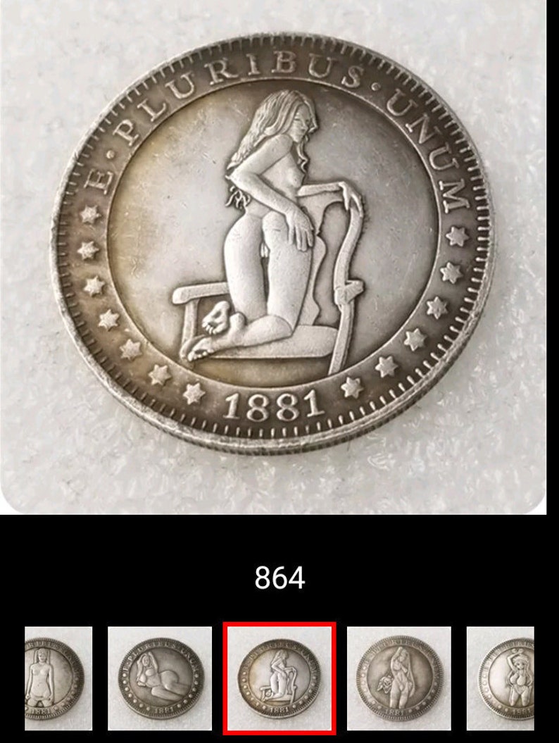 EROTIC Sexy woman Hobo Coin TYPE (800 collection) pic your coin (856-867) .
