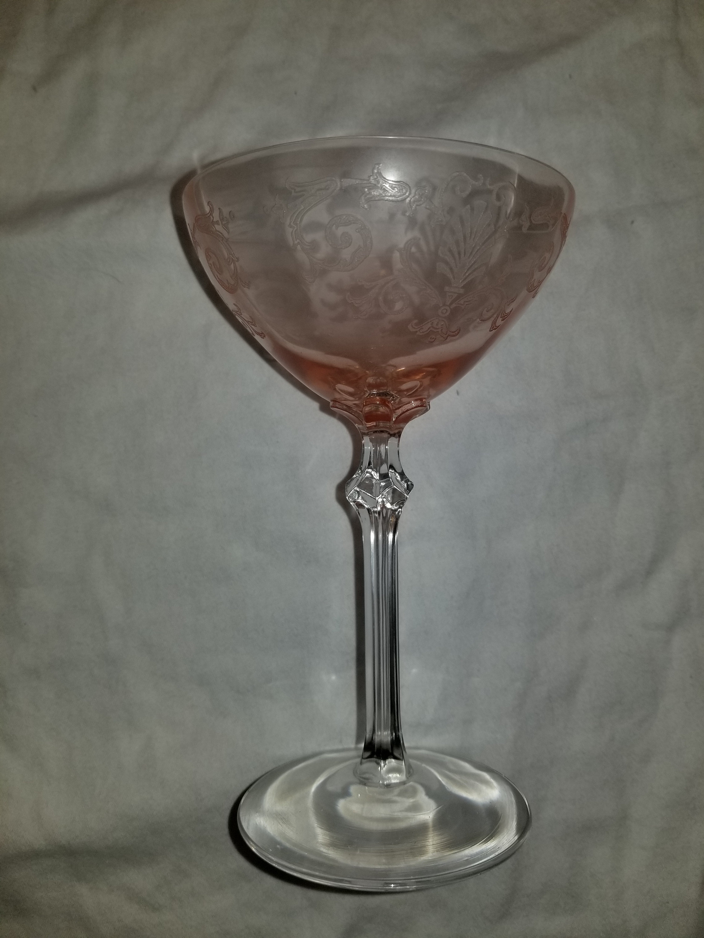 Pink Fostoria Versailles Stemware Etsy
