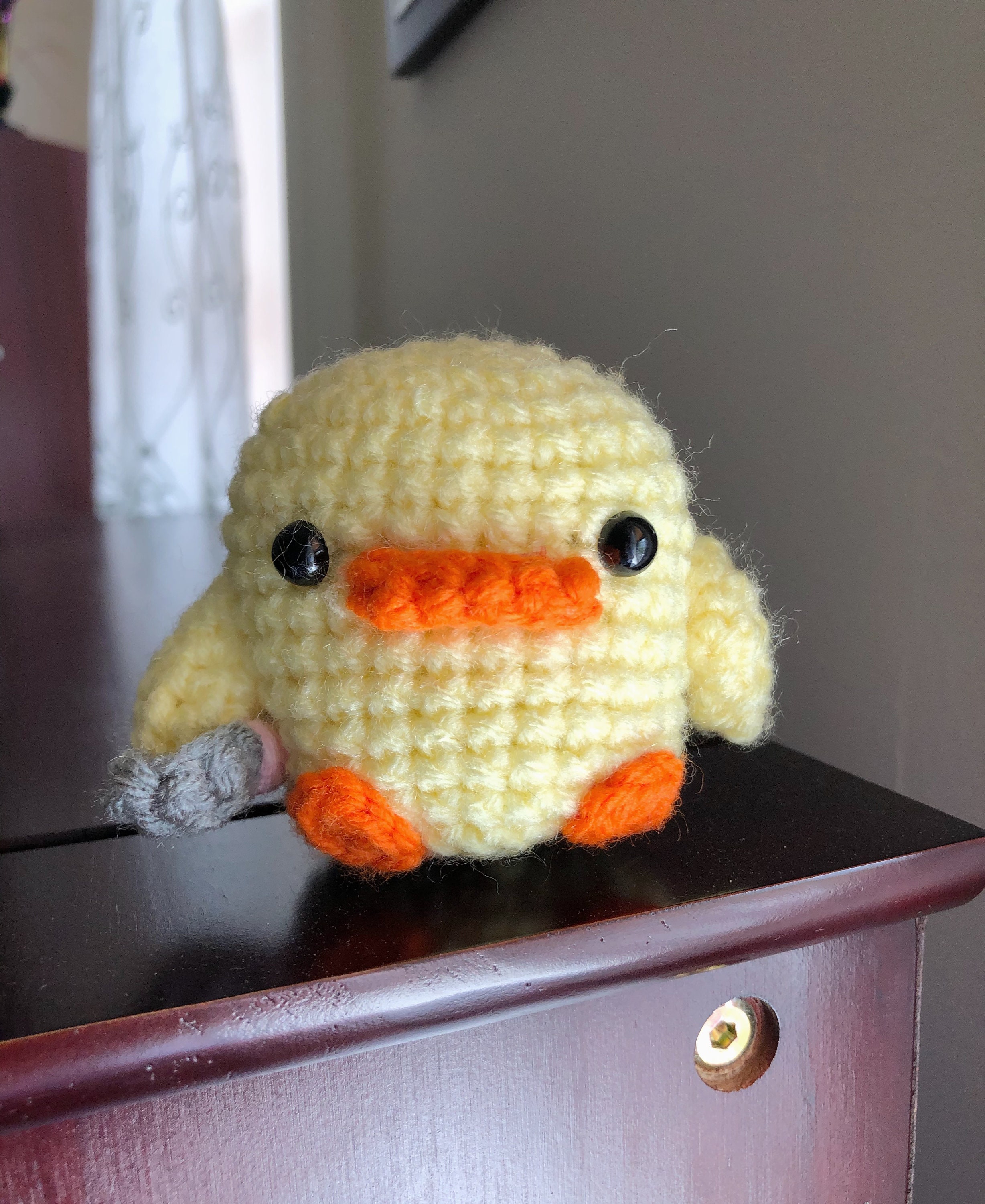 Crochet duck with Knife / Amigurumi / keychain / meme / | Etsy