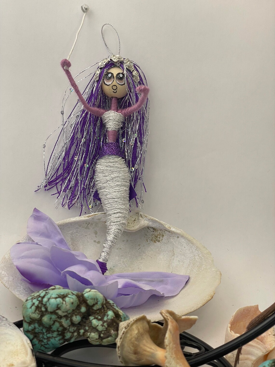 Purple Shell Mermaid Baby Shower Gift,soft Yarn,flower Fairy,best of ...