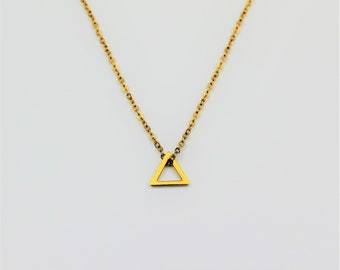 Triangle lace chain/ necklace triangle silver chain gold chain rose gold triangle shape/ triangular/ triangle chain/ minimal triangle/ jewellery