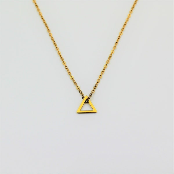 Dreieck Spitze Kette/  Halskette Dreieck Silberkette Goldkette Roségold Dreiecksform/ Dreieckig/ Dreieckskette/ minimal Triangle/ Schmuck