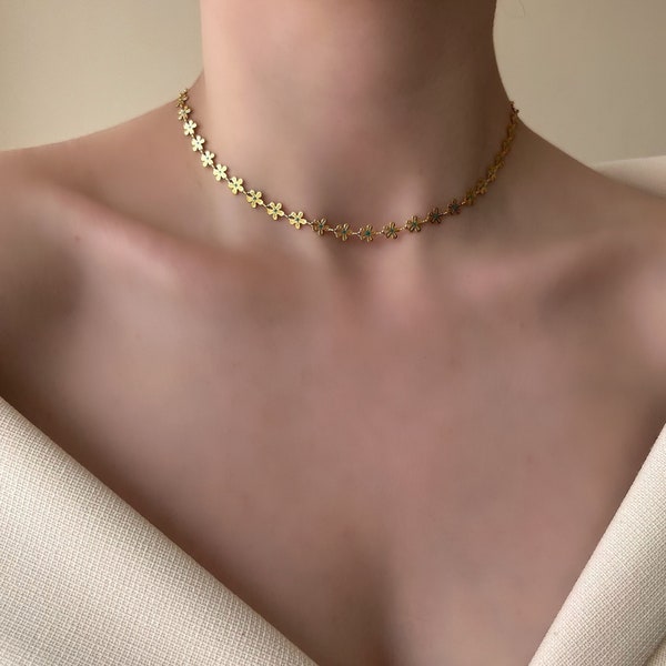 Gold Choker Necklace Etsy UK