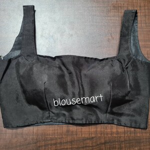 Black square Neck Blouse, Cutsleeves Blouse,  Indian Designer Blouse,  Saree blouse, Sari blouse, Crop top, Lehenga choli, Ready-made Blouse