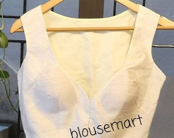 White Sweetheart Neck Blouse, Indian Designer Blouse, Saree Blouse, Sari Blouse, Crop Top, Customize blouse, Ready-made Blouse.