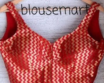 Red Silk Blouse, Sweetheart Neck Blouse, Cutsleeves Blouse, Indian Designer Blouse,  Saree Blouse, Sari Blouse, Crop Top, Ready-made Blouse