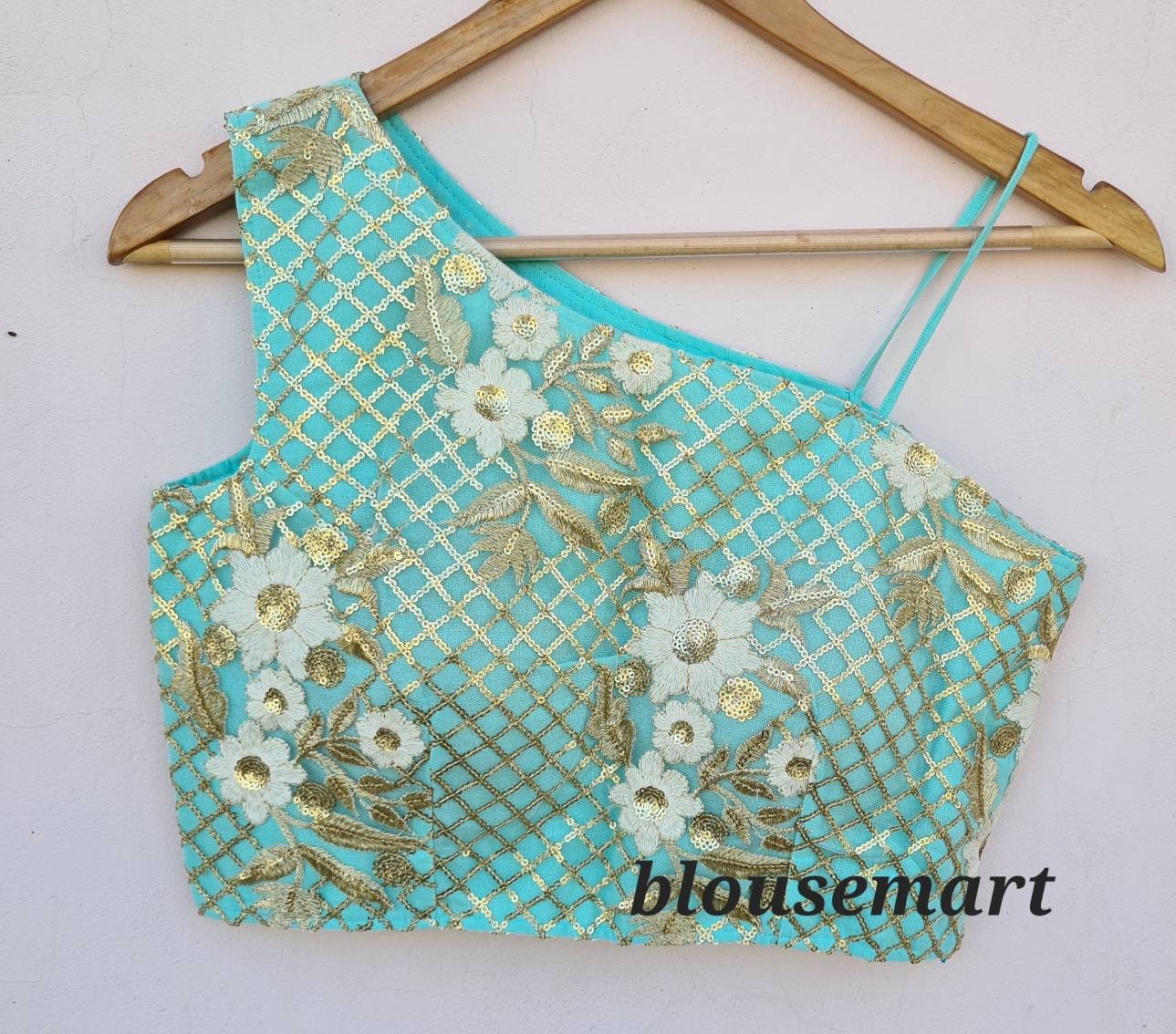 mint green floral top