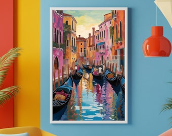 Venice Wall Art Travel Poster Italy Poster Travel Print Italy Wall Art Venice Painting Travel Gift Idea Italy Travel Poster Travel Memories