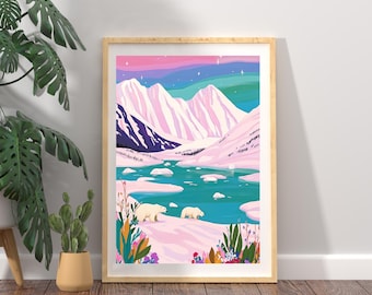 Inuit Art Polar Bear at Bay, Enook Manomie, Hand Signed and Titled