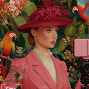 The Birdwatcher, Dopamine Decor, Fine Art Print, Maximalist Wall Art, Whimsical Art Print, Bird Art, Collection of Birds, Eclectic Wall Art 画像 7