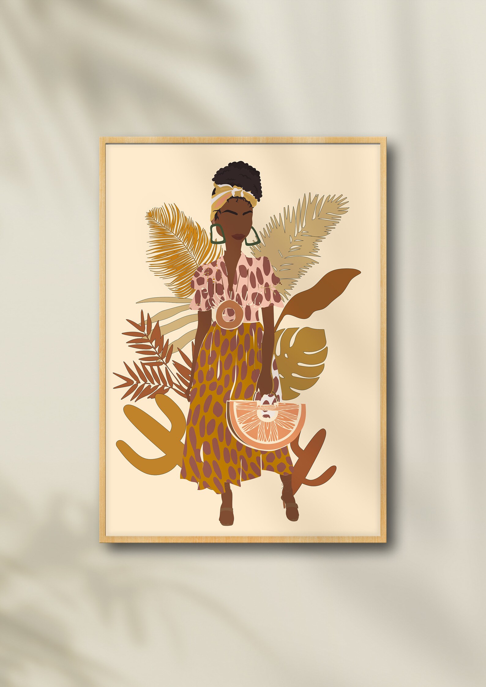 Boho Art Prints Burnt Orange Print Boho Wall Decor Vintage Etsy