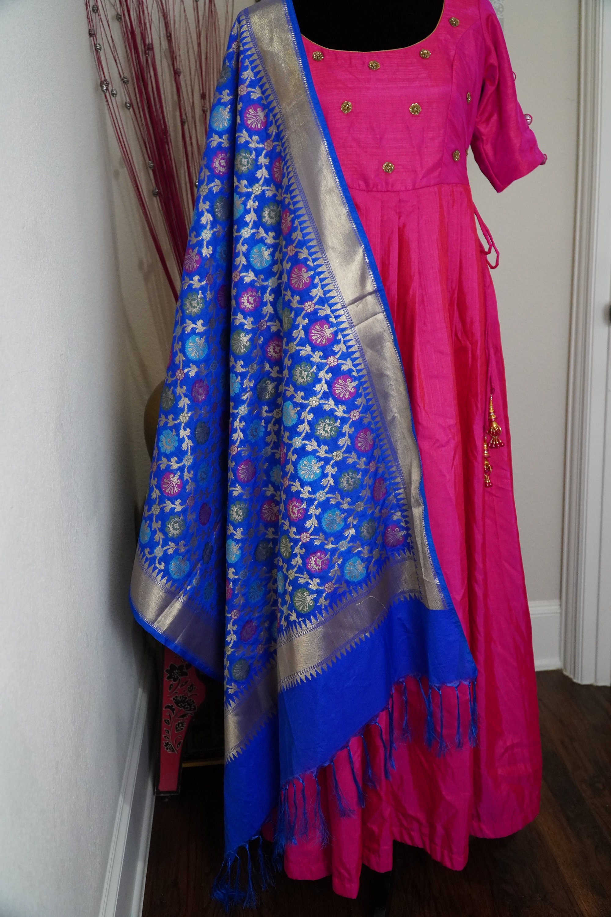 Long frocks shop with ikkat dupattas