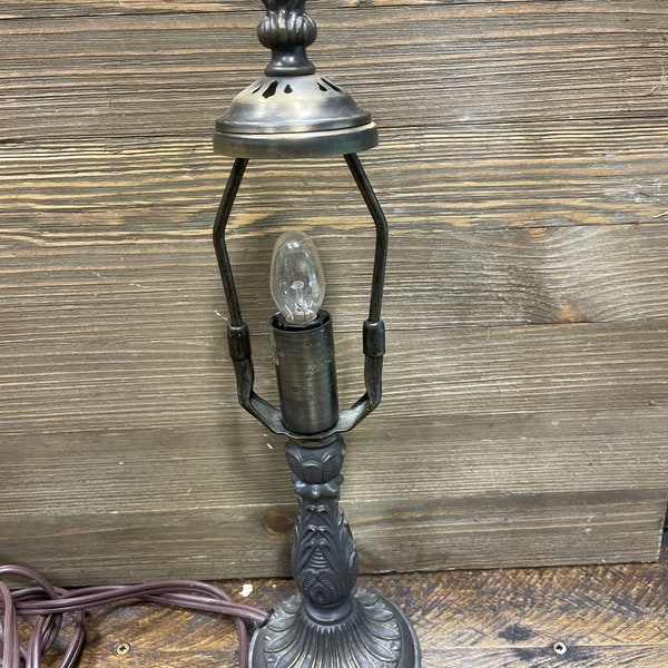 Desk Lamp, Accent Lamp, Old Style Metal Lamp, Unique Small Lamp, Lighting, Home and Living Table Decor, Lamp with No Shade,