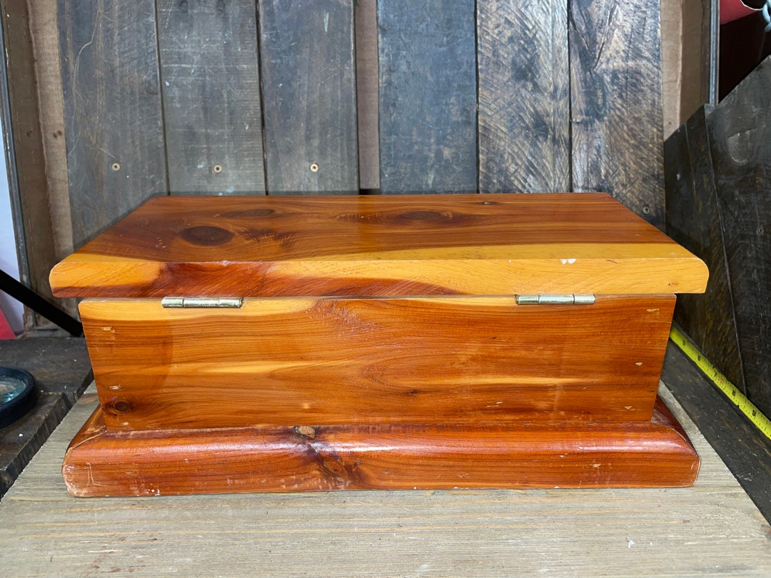Hand Crafted Vintage Cedar Chest Mini Wood Box Mens Etsy