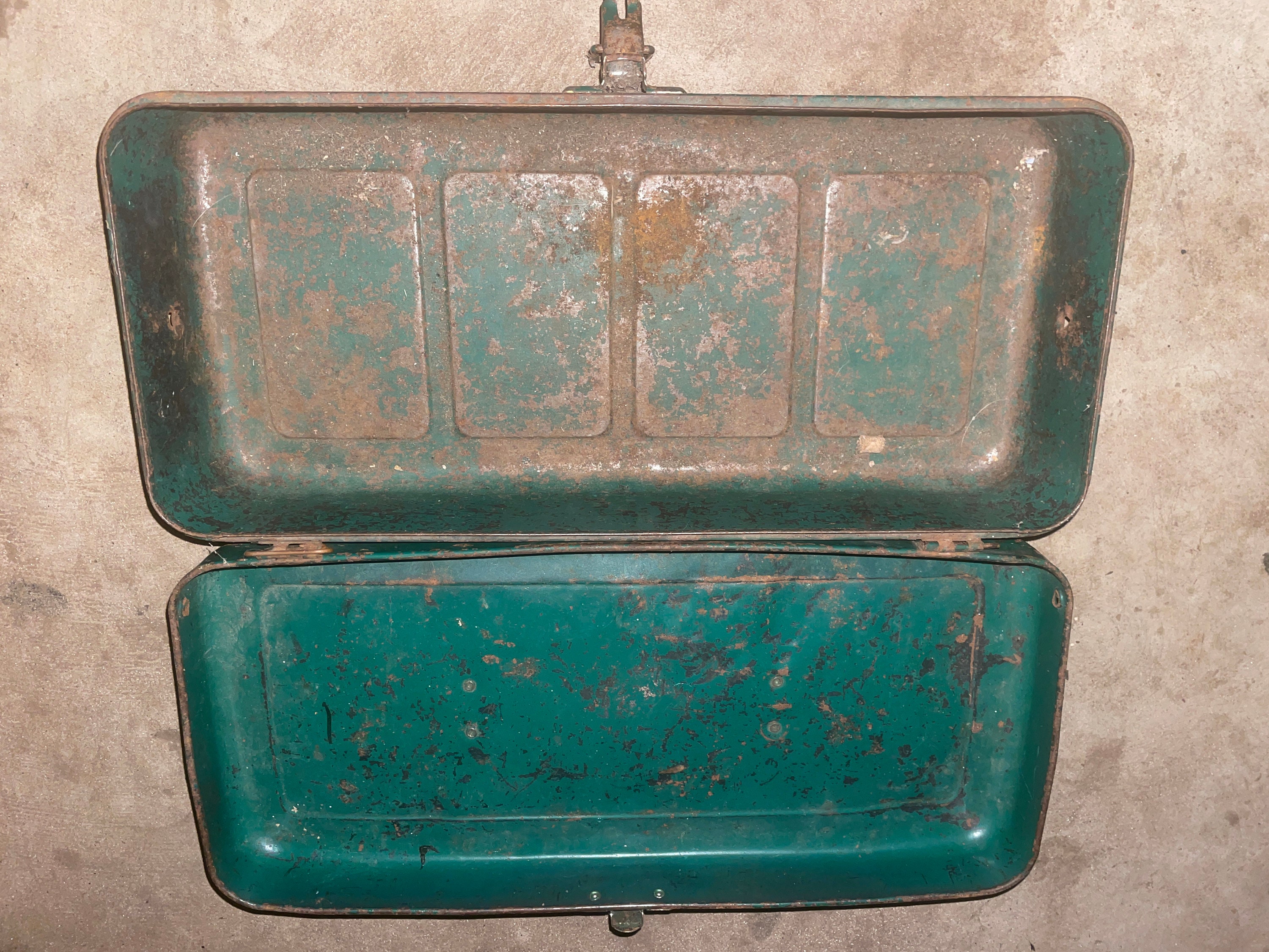 Vintage Green Tool Box Small Green Industrial Tool Box - Etsy