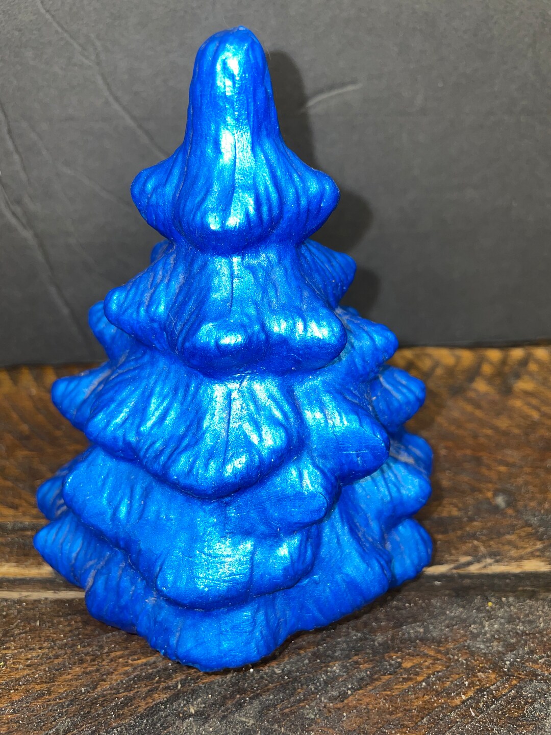Vintage Blue Christmas Tree Ceramic Tree Christmas Village Etsy