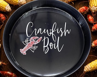 Crawfish Boil Lap Tray: Cajun Seafood Serving Platter