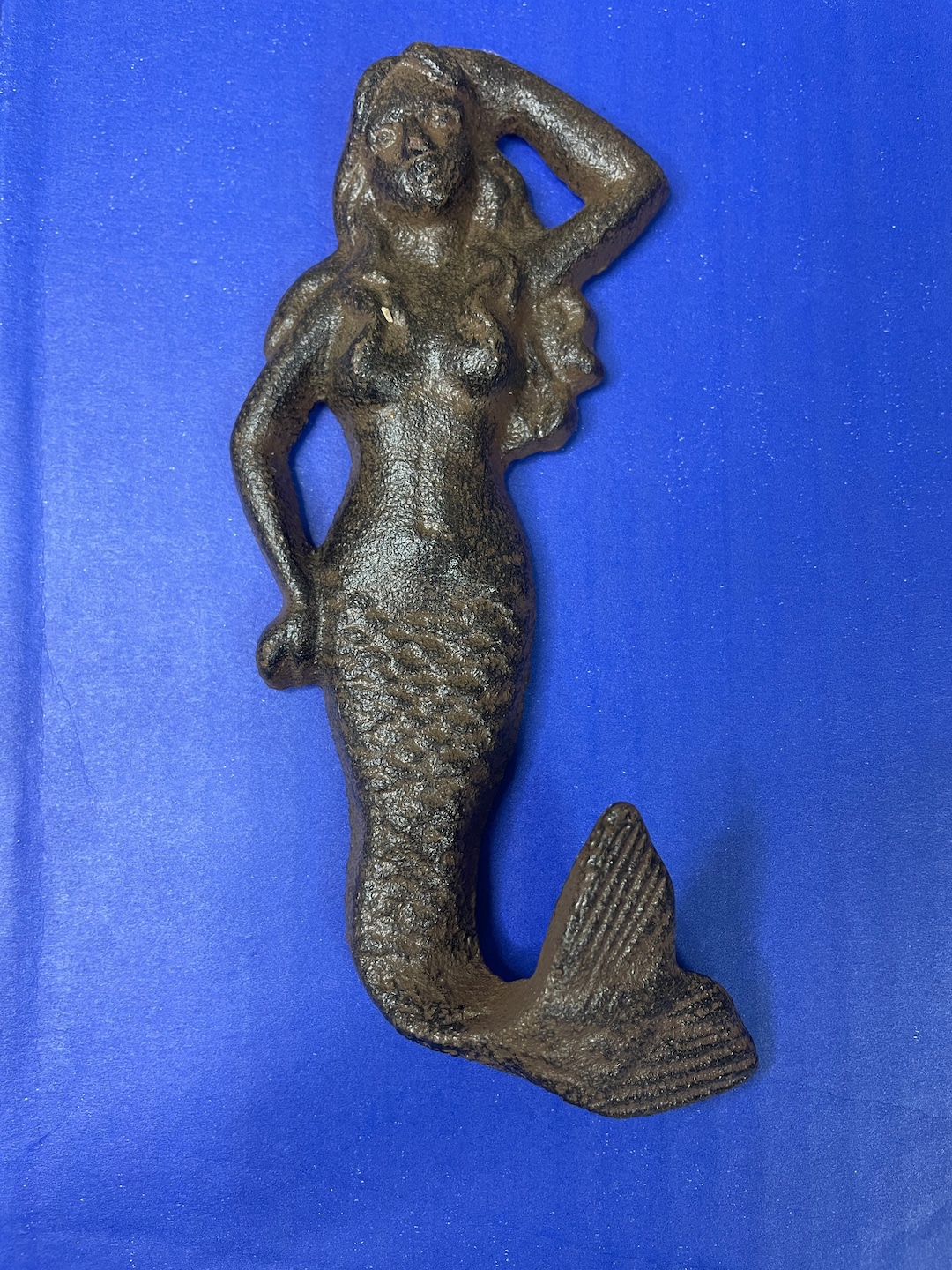 Cast Iron Mermaid Hook, Key Holder, Nautical Wall Hook, Beach Home