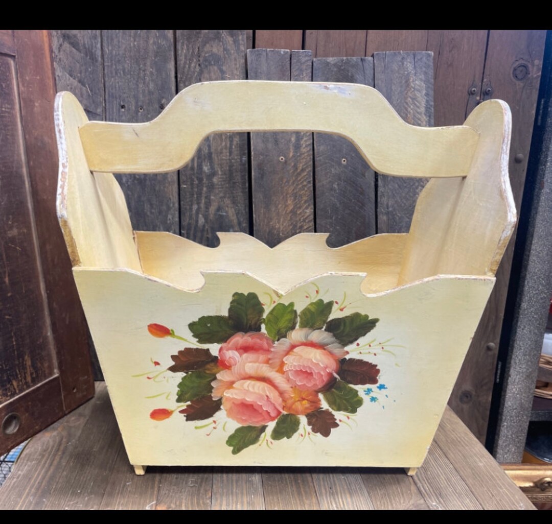 Wood Magazine Holder, Vintage Magazine Rack, Magazine Holder Wooden, Victorian Magazine Holder