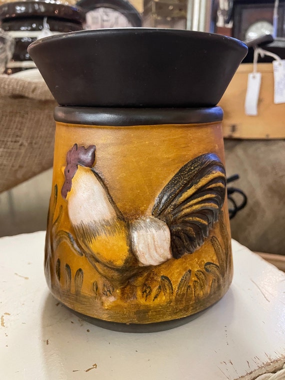 Rooster Folk Art Wax Warmer Etsy