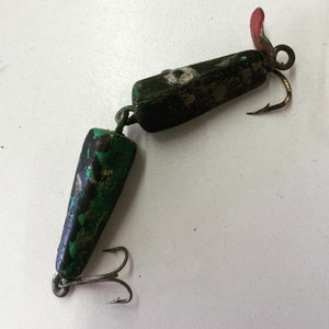 Vintage fishing lure, Antique fishing lure,  Folk Art Fishing Lure , Primitive fishing lures