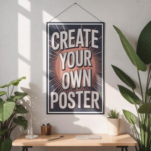 Créez votre propre poster Poster mat | Typographie Pop Art, Éclaboussures De Couleurs