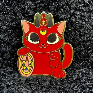 Sailor Devil Cat 2 Inch Enamel Pin