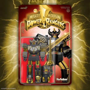 Power Morphicon Black and Gold Megazord ReAction Figure by Super7