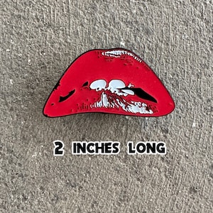 Rocky Horror Lips Pin Two inch Enamel Pin