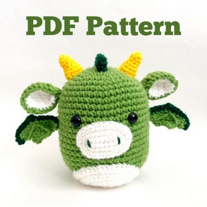 Dragon &quot;Croshanimallow&quot; Crochet Plush PDF Pattern | Squishmallow Amigurumi