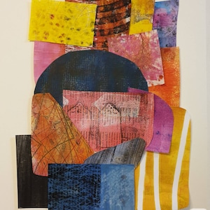 Carta per collage artistico, ritagli di carta per collage, materiali per collage, ritagli di carta dipinti, set di collage artistici ispirati, collage di carta, formato A5